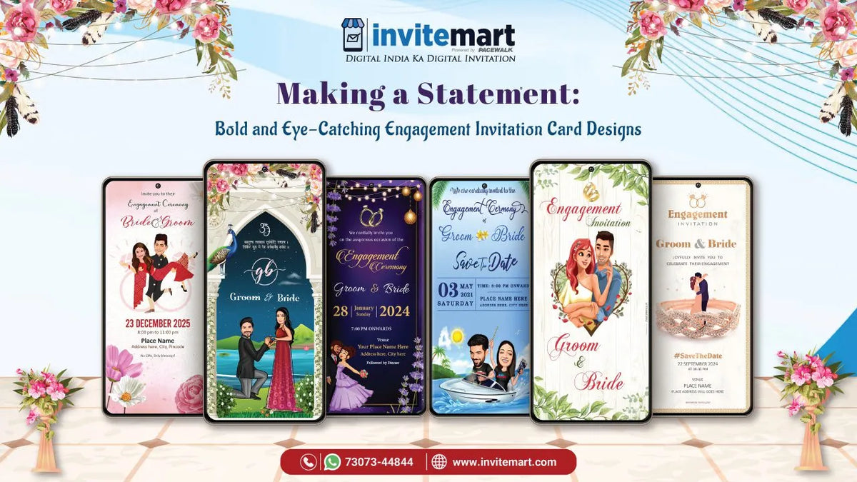 Making a Statement: Bold and Eye-Catching Engagement Invitation Card Designs