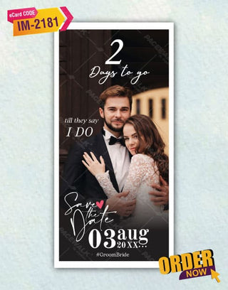 2 Days Wedding Countdown Invitation