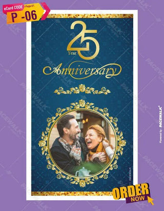 25th Wedding Anniversary Online Invitation eCards |