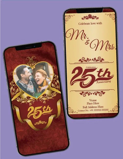 25th Anniversary Invitation Card 