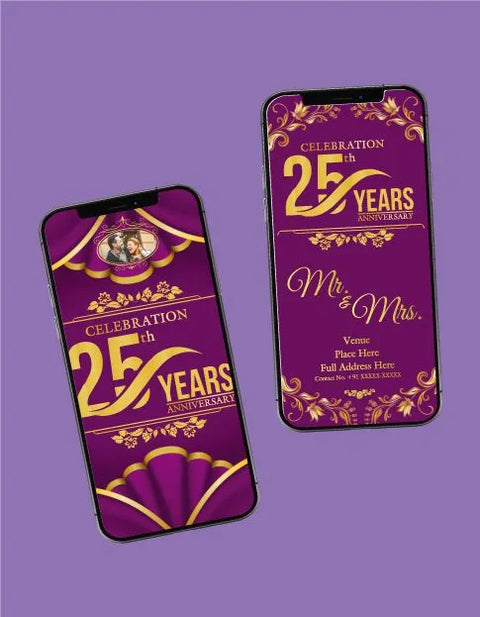 25th Anniversary Invitation Card 