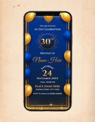 30th Birthday Invitation Card 