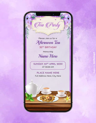 30th Birthday Tea Party Invitation