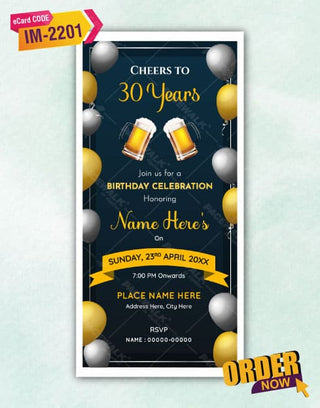 30th Birthday Invitation