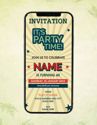 40th Birthday Party Invitation