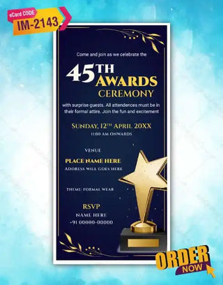 45th Awards Ceremony Invitation 