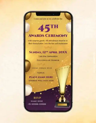 45th Awards Ceremony Invitation 