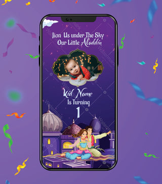 Aladdin Theme Birthday Invitation Video