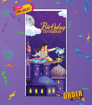 Aladdin Theme Birthday Invitation Video