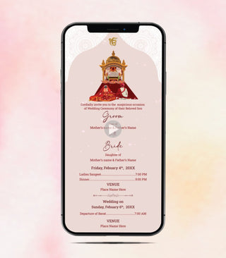 Anand Karaj Punjabi Wedding Invitation Video