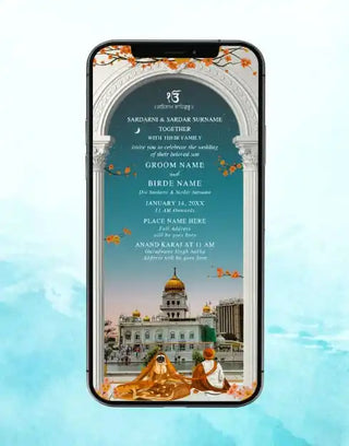 Anand Karaj Wedding Card