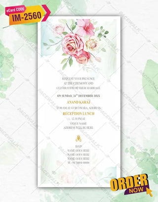 Anand Karaj Wedding Invite PDF Card