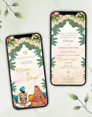 Anand Karaj Ceremony Invitation Card