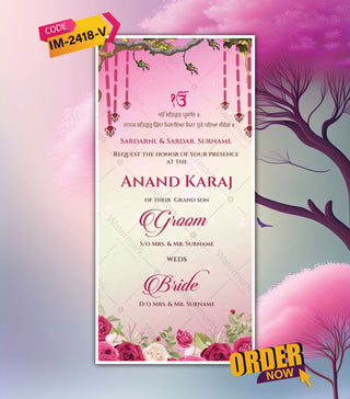 Anand Karaj Invitation Video Template