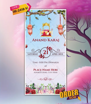 Anand Karaj Invitation Video Template