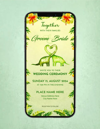 Animal Wedding Invitation Card 