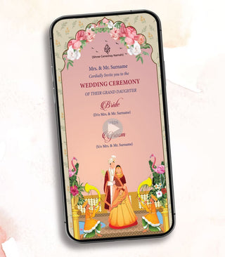 Animated Floral Wedding Invitation Video