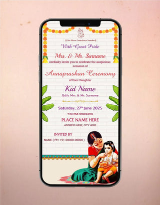 Annaprashan Invitation GIF Card