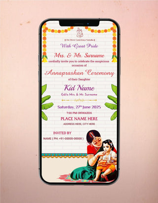 Annaprashan Ceremony Invitation Card