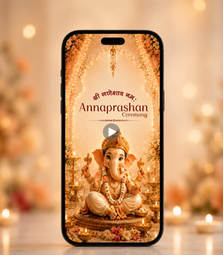 Annaprashan Invitation Video | AI Rice Ceremony eInvite | IM-2825-V