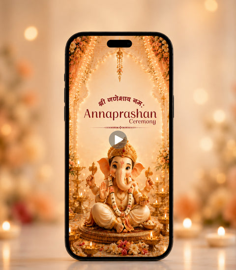 Annaprashan Invitation Video | AI Rice Ceremony eInvite | IM-2825-V