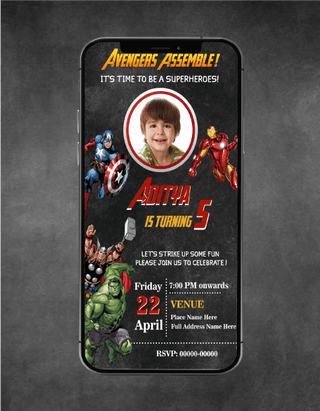 Avengers Birthday Party Invitation