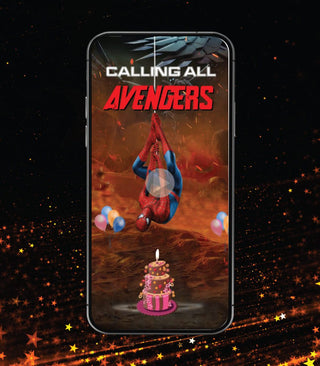 Avengers Theme Birthday Video Invitation 