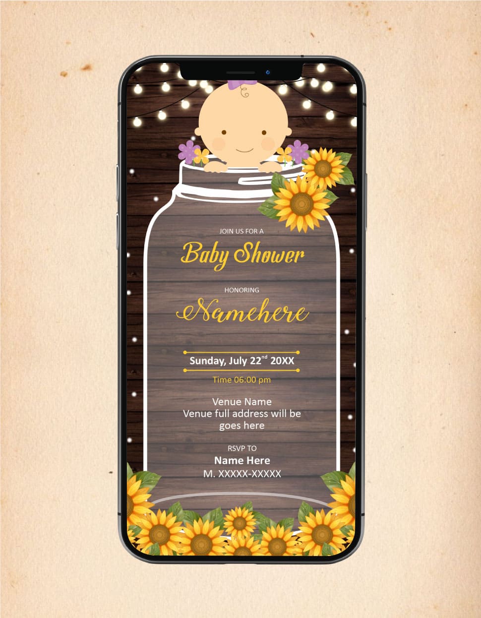 Editable Baby Shower Invitation Card Template Telugu Seemantham