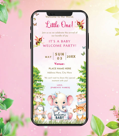 Baby Welcome Party Invitation Card