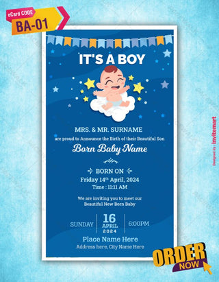 Baby Birth Announcement Invitation