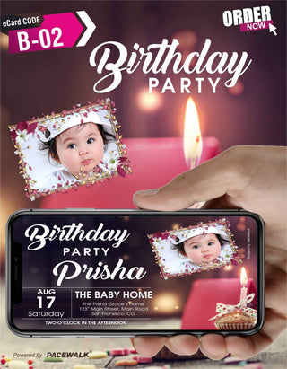 Baby Girl Birthday E-Card