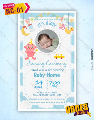 Baby Naming Ceremony Invitation 