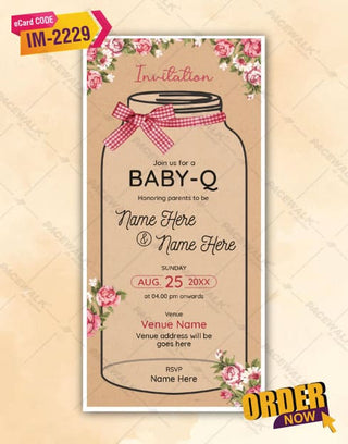 Baby Q Invitation Template