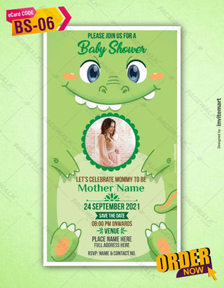 Baby Shower Monster Theme Card