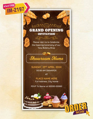 Bakery Grand Opening Invitation 