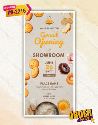 Bakery Inauguration Invitation