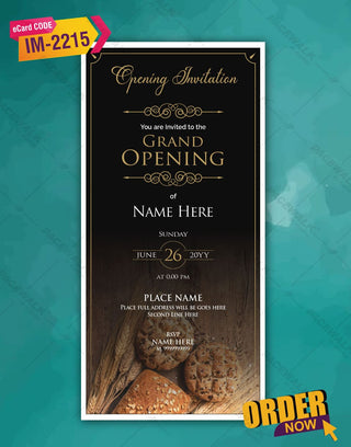 Bakery Shop Opening Invitation 