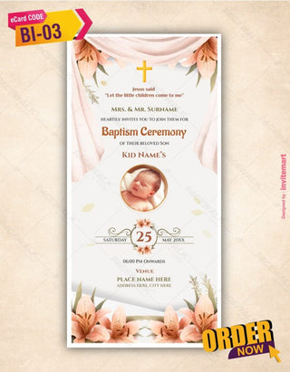 Baptism Ceremony Invitation Templates 