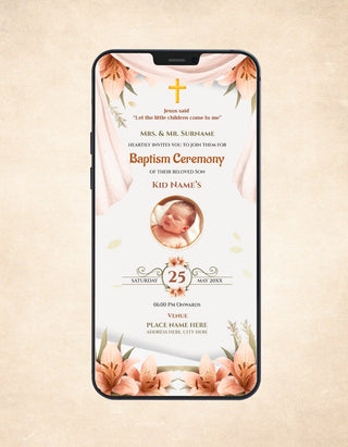 Baptism Ceremony Invitation Templates 