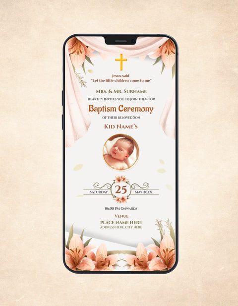 Baptism Ceremony Invitation Templates 