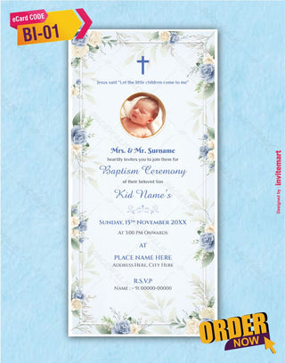 Baptism Ceremony Invitation 