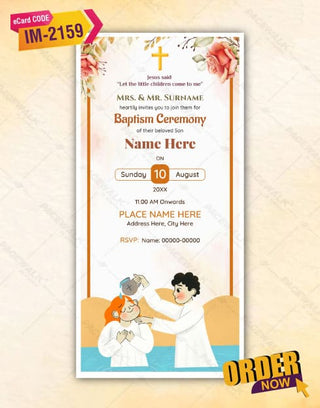 Baptism &amp; Christening Invitation 