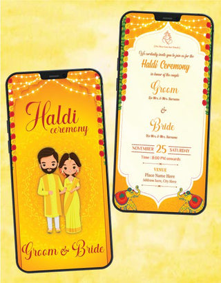 Beautiful Haldi Ceremony Invitation Card