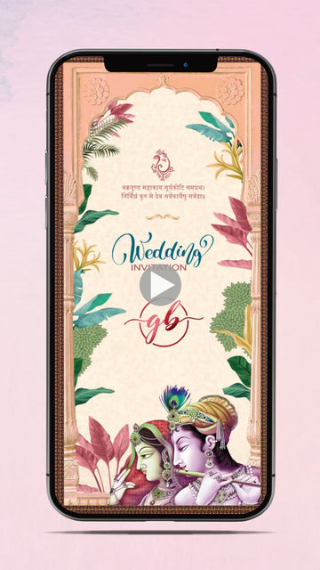 Radha Krishna Theme Wedding Invitation Video