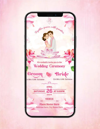 Beautiful Floral Wedding Invitation eCards 