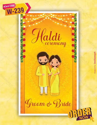 Beautiful Haldi Ceremony Invitation Card