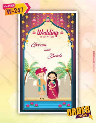 Beautiful Traditional Indian Wedding Ecard 