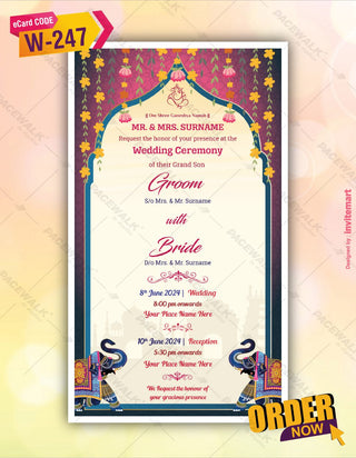 Beautiful Traditional Indian Wedding Ecard 