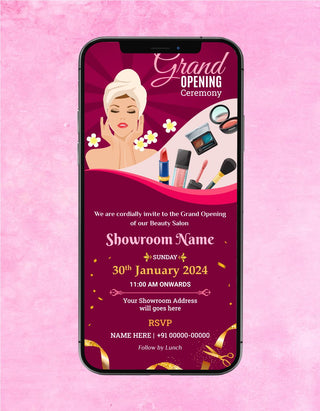 Beauty Salon Grand Opening Invitation 