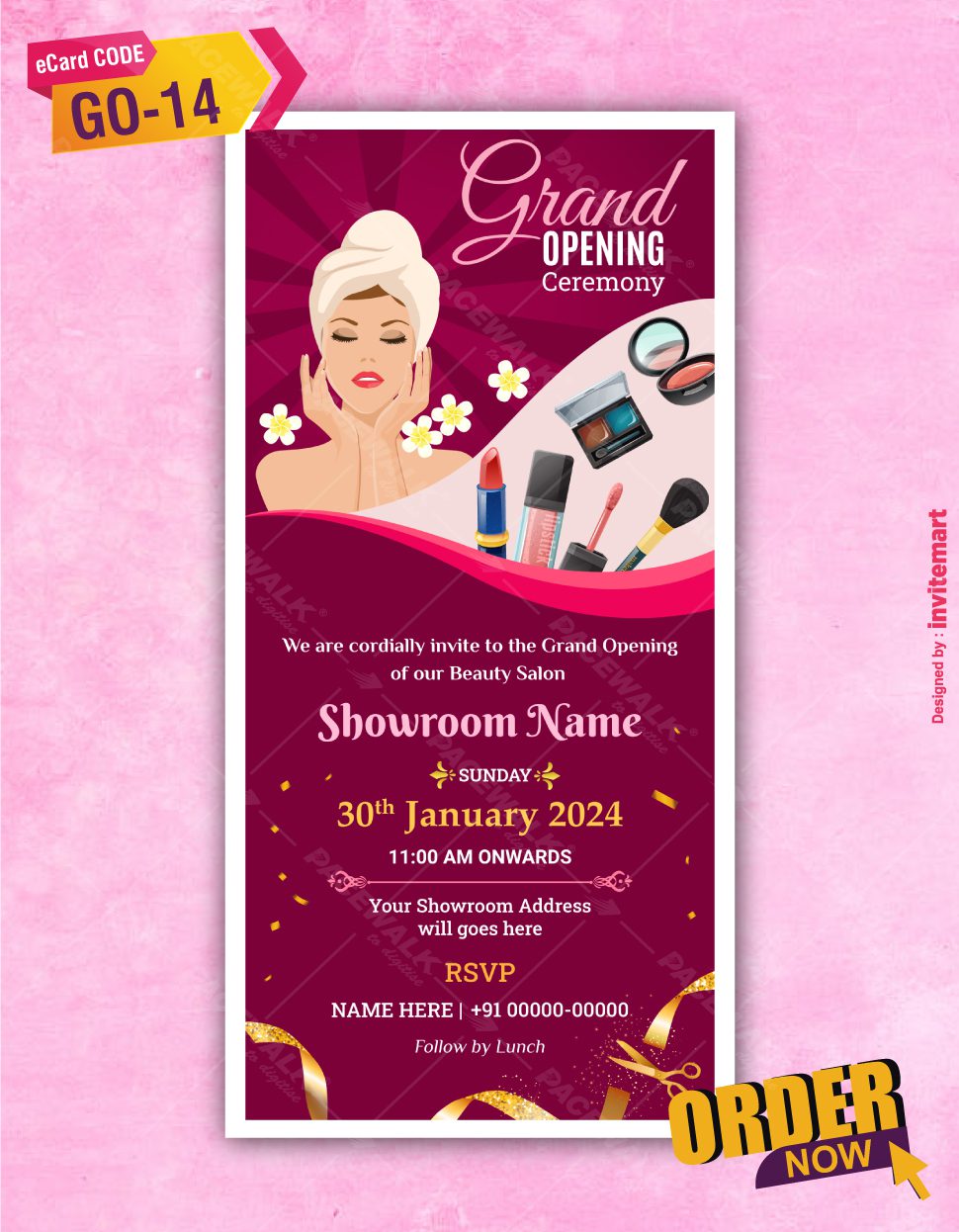 Sloon Inviation Salon Opening Invitation